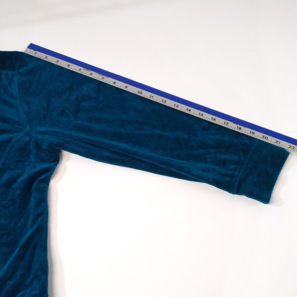 Onque Casuals Large Velour Casual Jacket Snap Fasten Comfort Elements of Style - Picture 12 of 12